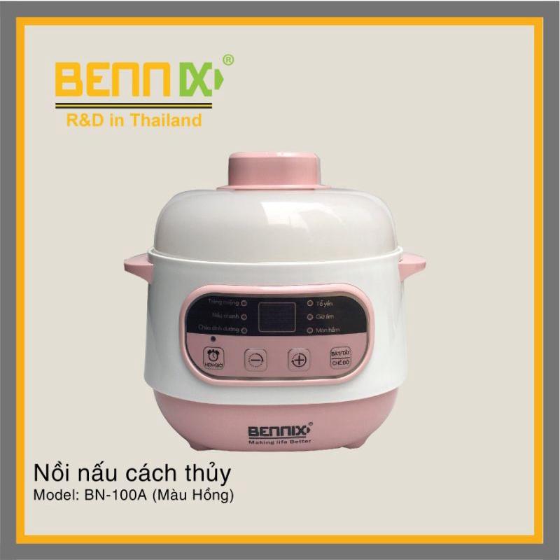 Nồi nấu chậm cách thủy, nồi chưng yến 1lít Bennix BN-100A (màu hồng) Hàng chính hãng