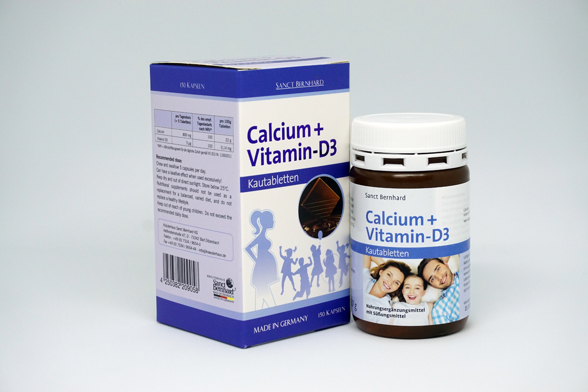 Calcium + Vitamin D3 – Bổ sung canxi, hỗ trợ hệ xương răng chắc khỏe cho trẻ nhỏ, người già mắc các chứng loãng xương, giòn xương, phụ nữ mang thai và cho con bú