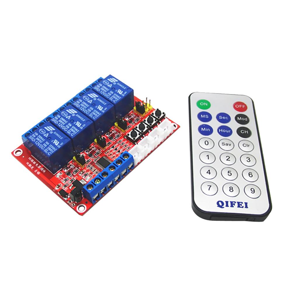 4-Channel Relay Module Control Board with Remote Control for Arduino