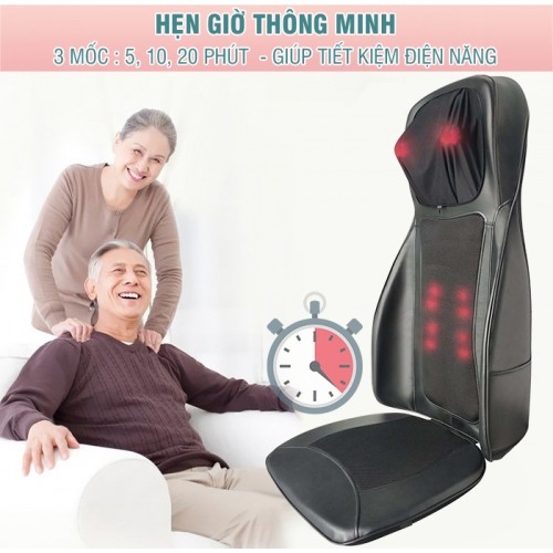 Ghế massage toàn thân Nikio NK-180 - Màu Đen - Dùng được trên ô tô