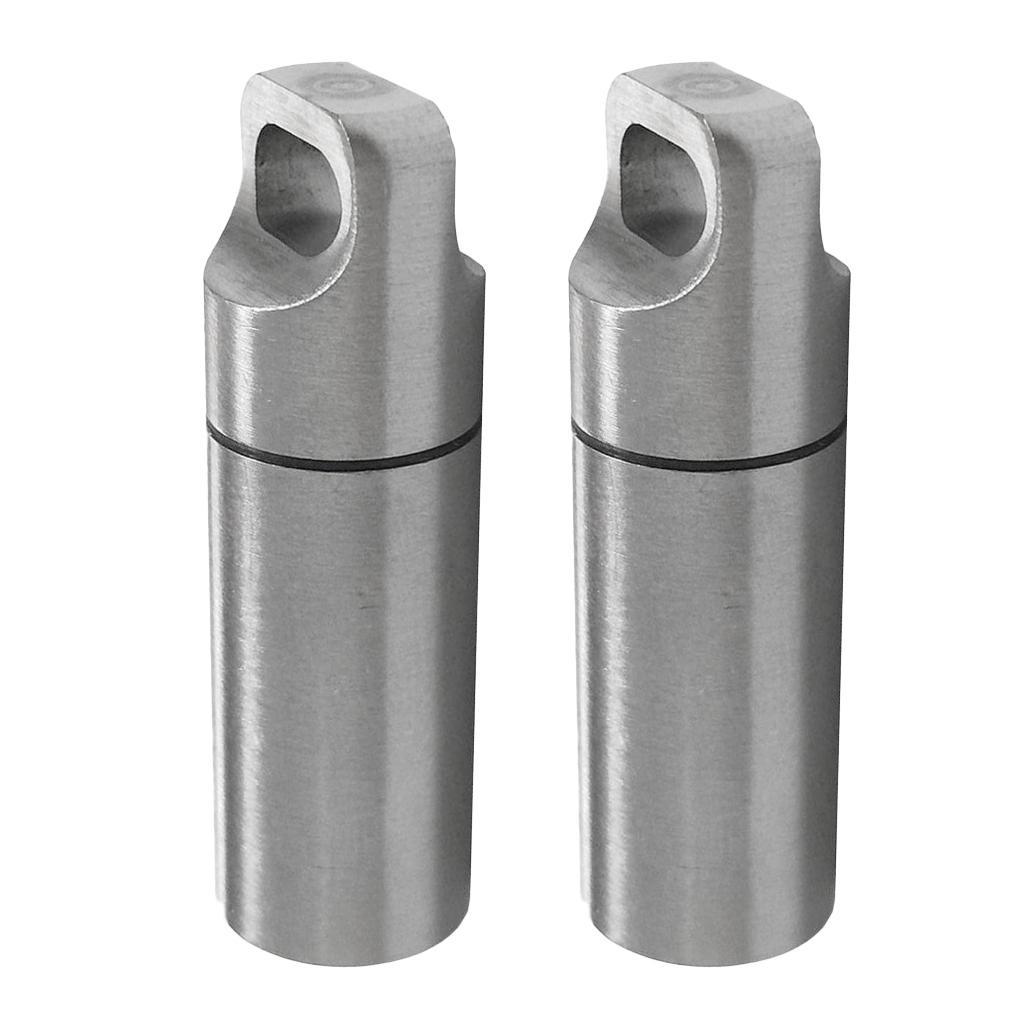 2pcs Portable Survival Waterproof Capsule Seal Case Container for Outdoor
