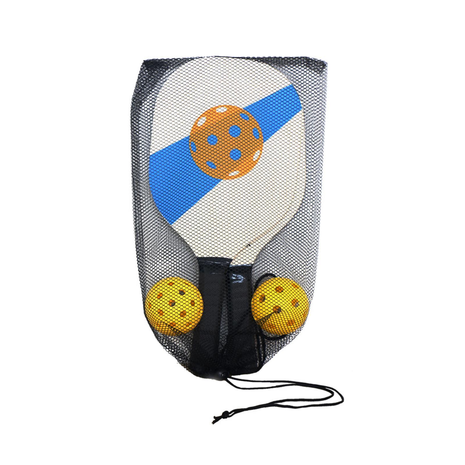 Pickleball Wood Paddle Set Beginner Racket Durable 2 Paddles 2 Pickle Balls