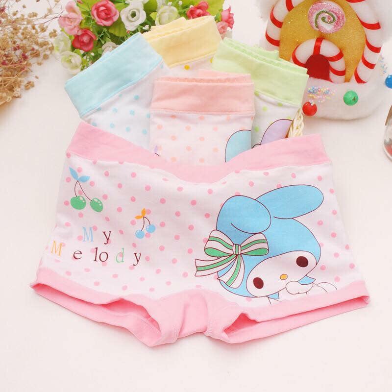 Quần chip đùi bé gái set 4 cái 4 màu nhiều mẫu