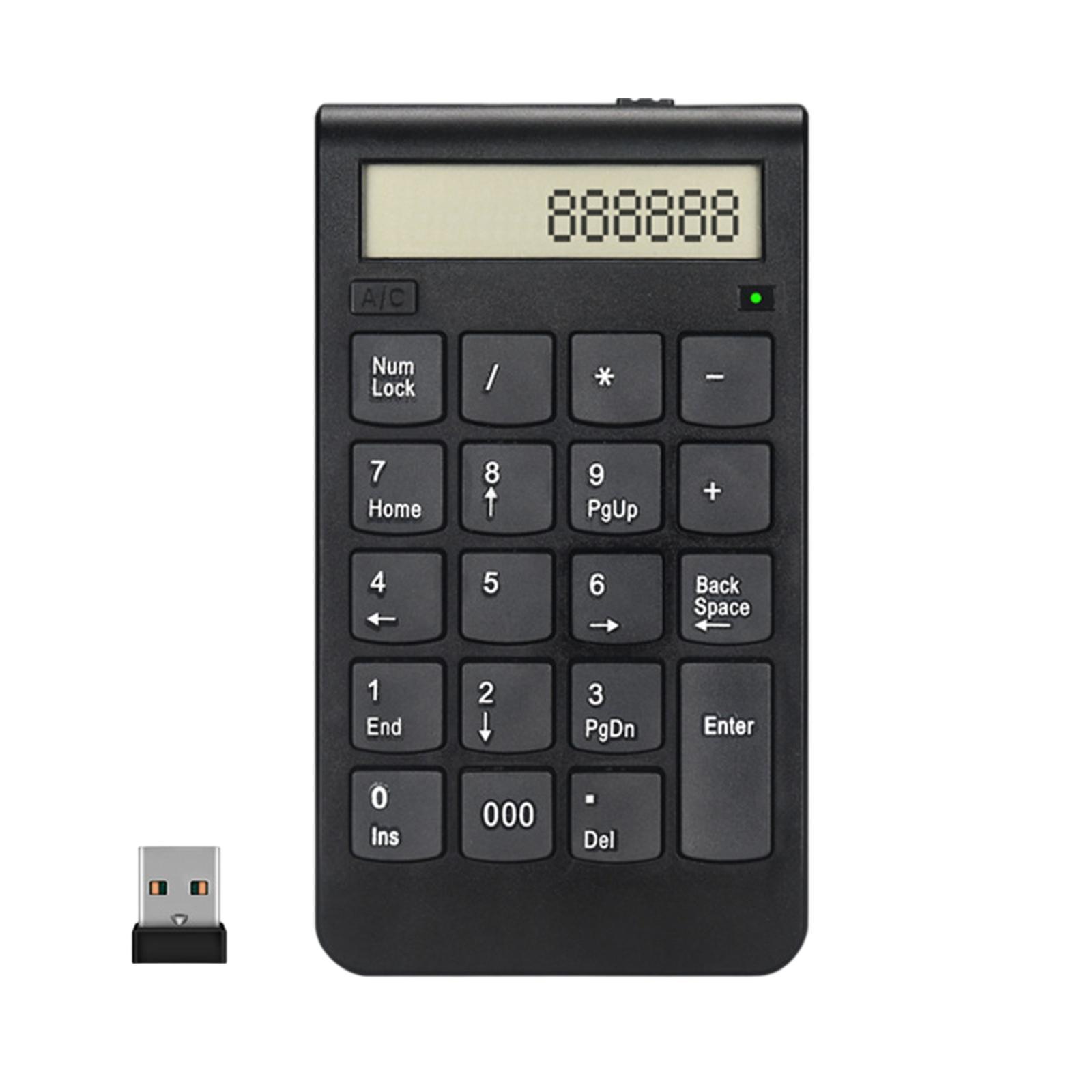 Wireless Number Pad Accessories Portable Mini 2.4G for Notebook Laptop PC