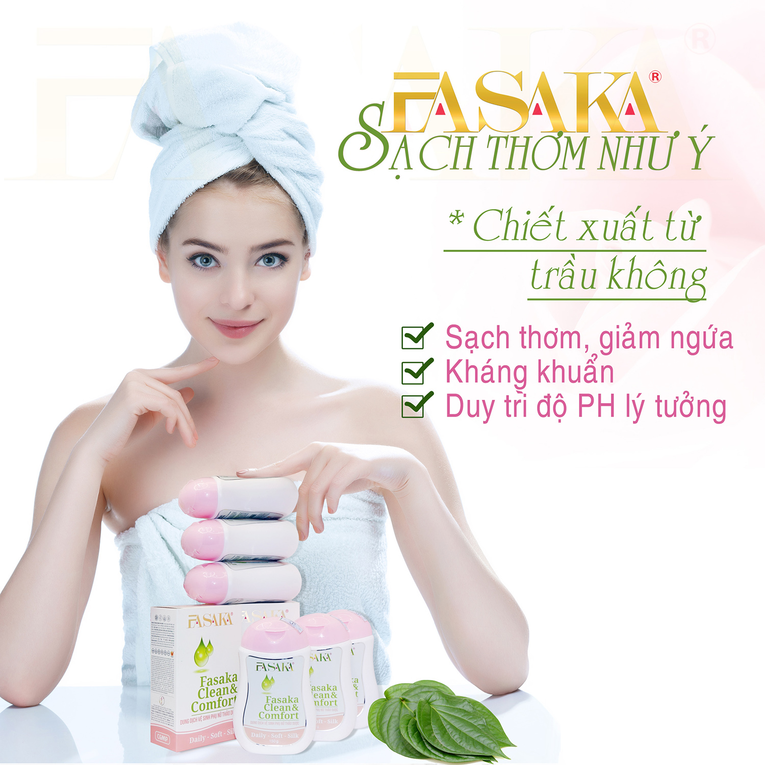 Combo Dung Dịch Vệ Sinh Thảo Dược Fasaka 150g Và Nước Hoa VK Vera 6ml