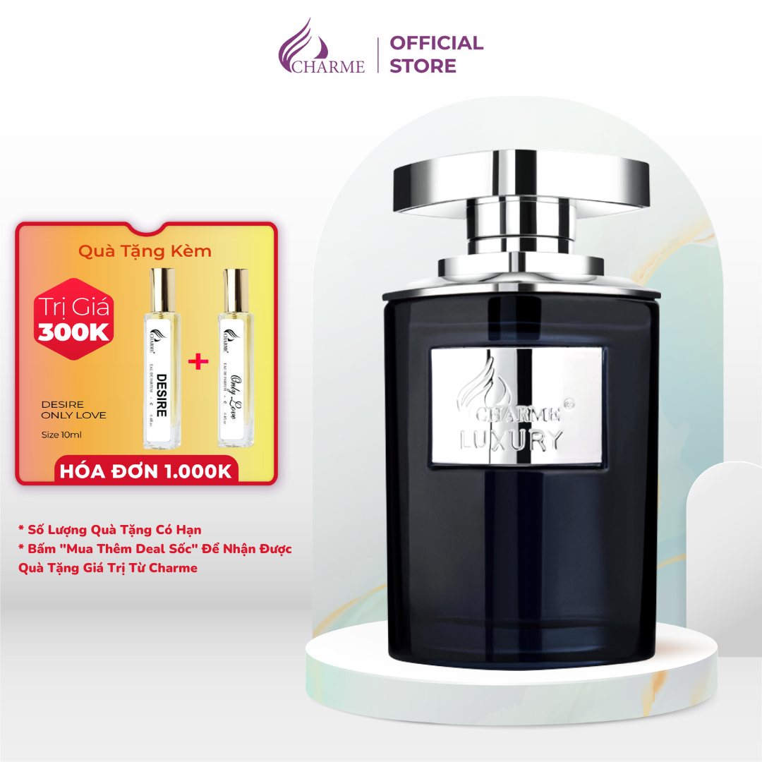 Nước hoa nam cao cấp, Charme Luxury, lưu hương lâu, hương mát lạnh pha chút nồng ấm, 80ml