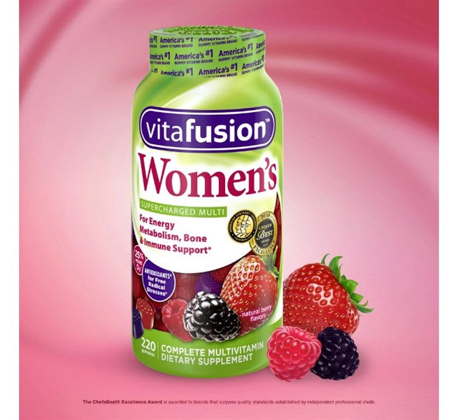 Kẹo Dẻo bổ sung Vitamin Vitafusion Women's Multivitamin, 220 viên (Hộp)