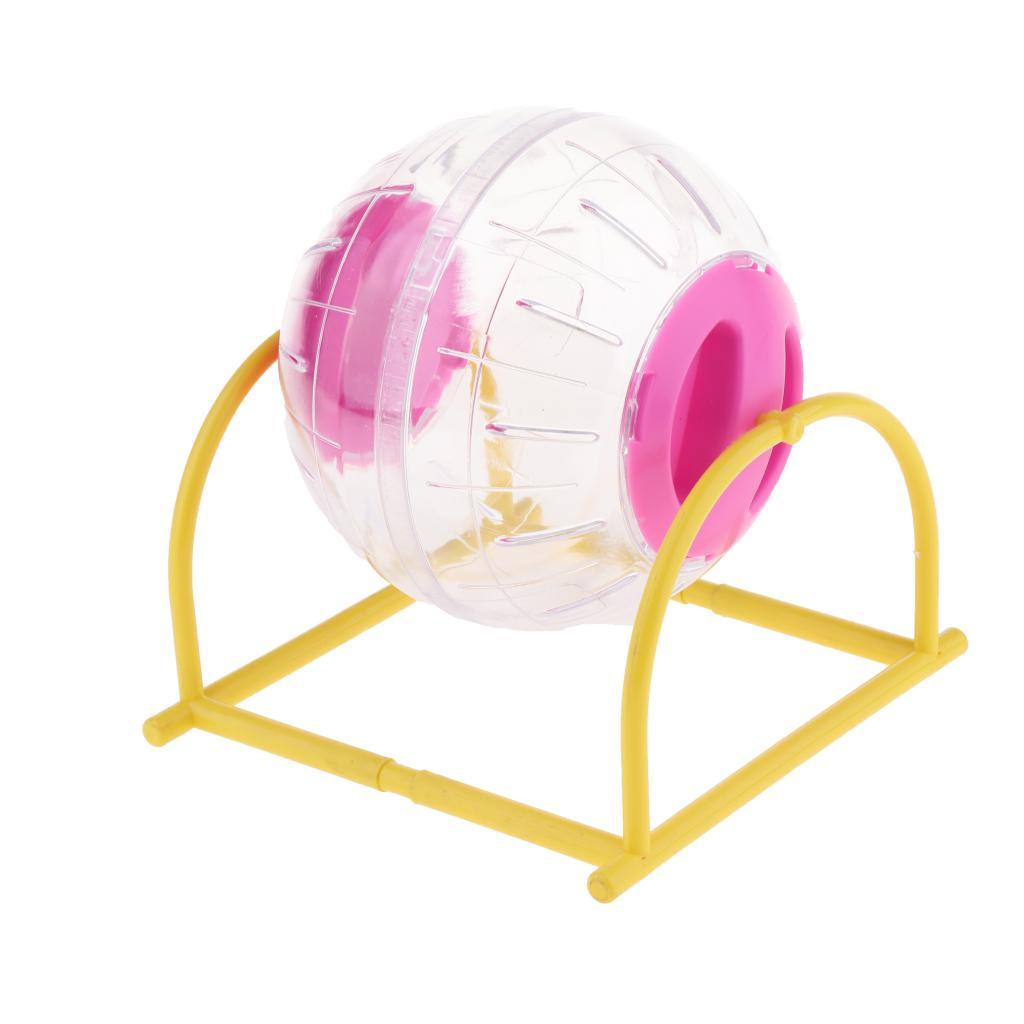 Pet Hamster Exercise Ball  Activity Toy with Stand Pink