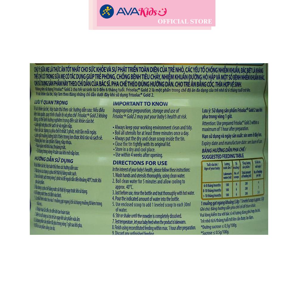 Sữa bột Friso Gold số 2 hương vani 850g (6 - 12 tháng)