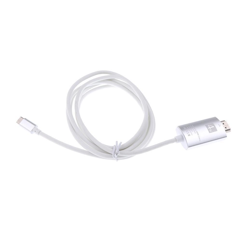 USB-C Type C USB 3.1 to HDMI 4k 2k HDTV Cable for Galaxy S8 S8 gray