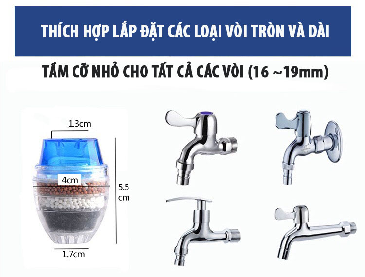 Đầu Lọc Nước Tại Vòi 5 Tầng Zeolite Than Hoạt Tính Thiết BỊ Lọc Nước 5 Tầng - Màu Ngẫu Nhiên