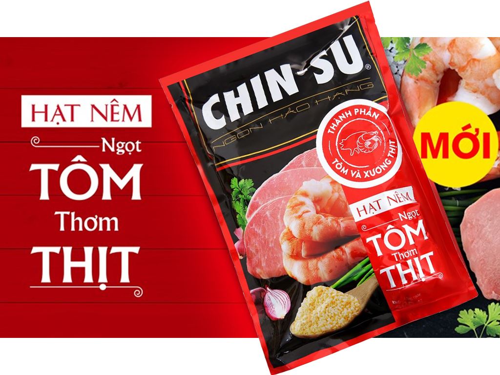 Hạt nêm Chin-su ngọt tôm thơm thịt gói 1.8 kg