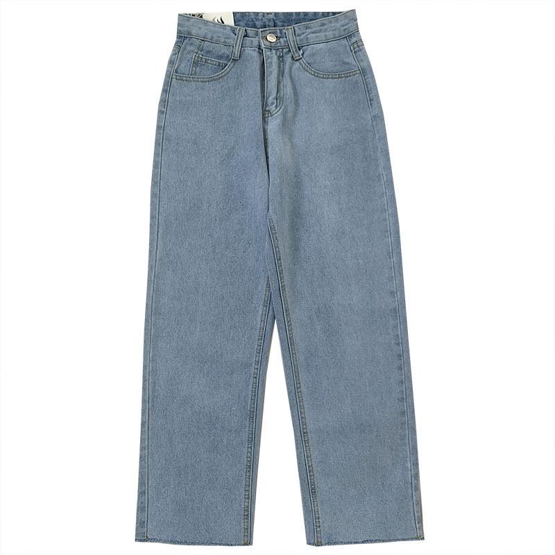 Quần jean baggy nữ trơn BARE Basic cạp cao phong cách ulzzang phối với cả tủ đồ - QO027