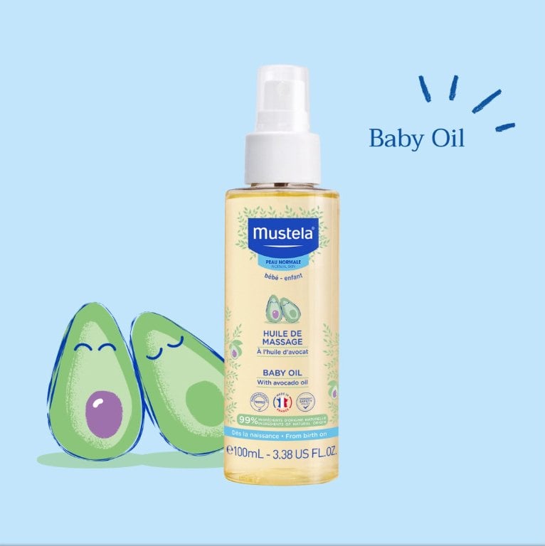 Dầu Massage Baby Oil MUSTELA Giúp Giữ Ẩm Làn Da Bé và Giúp Bé Thư Giãn (Chai 100ml)