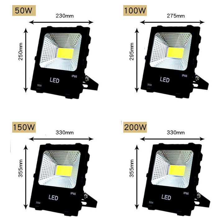 ĐÈN PHA LED 100W CHÍP 5054 BÓNG COB cho ngôi nhà sáng