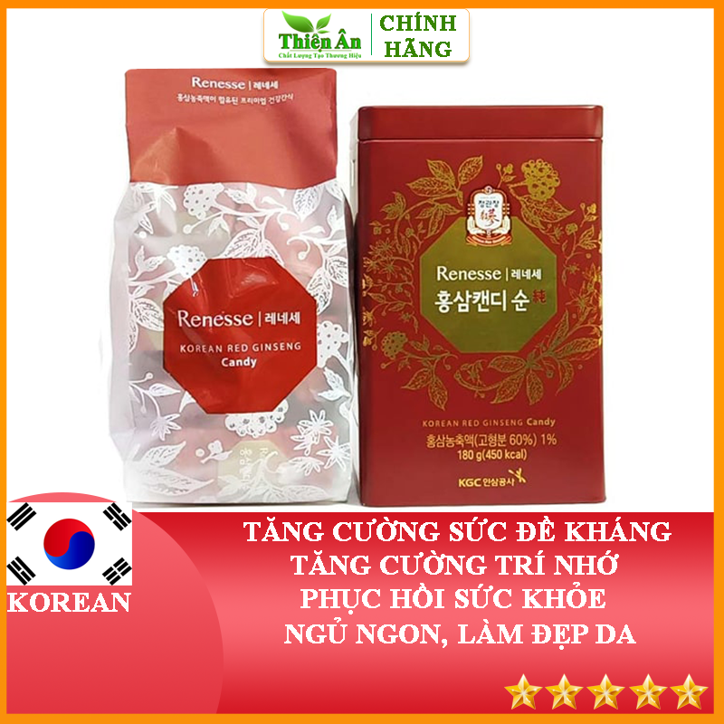 Kẹo Hồng Sâm KGC Cheong Kwan Jang Candy 180g Không Đường