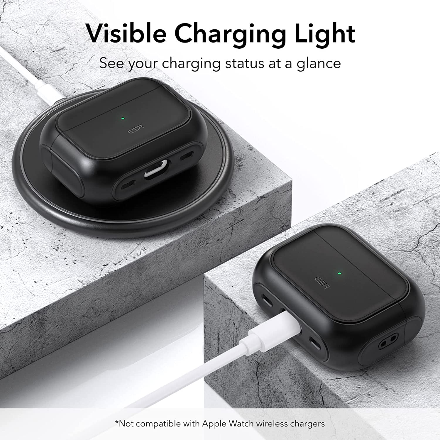 Bao Case cho AirPods Pro 2 ESR Orbit Hybrid Case with HaloLock - Hàng Chính Hãng