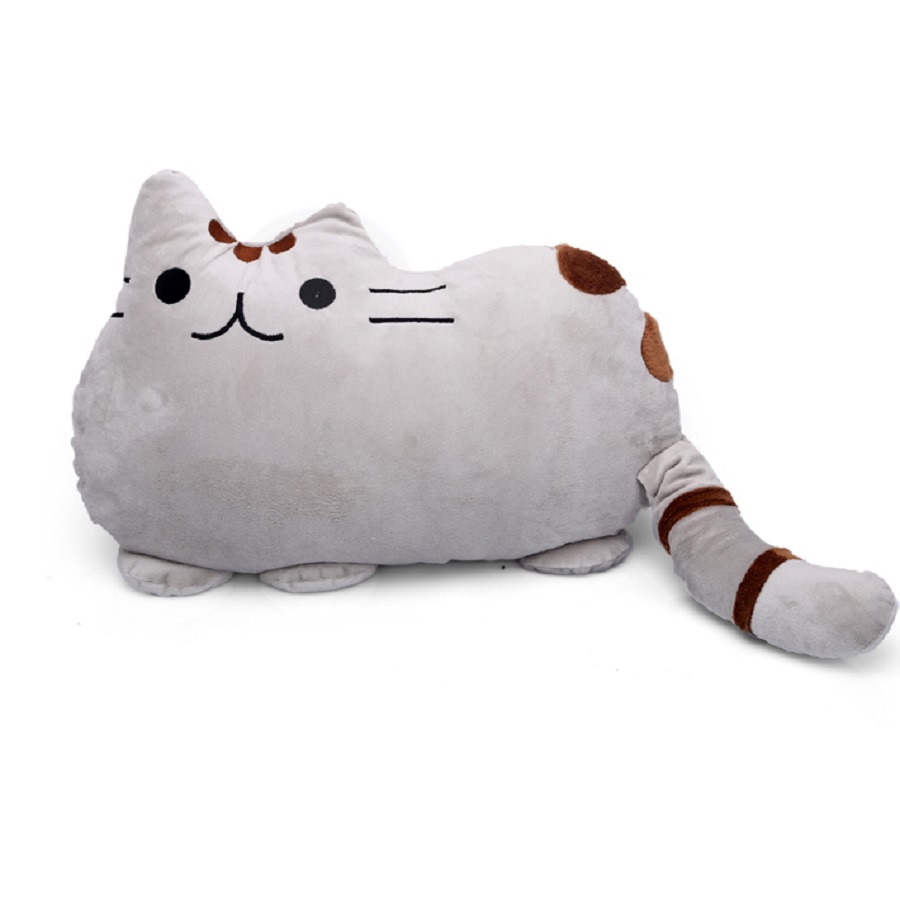 Gối mèo Pusheen cho bé size 35cm màu xám