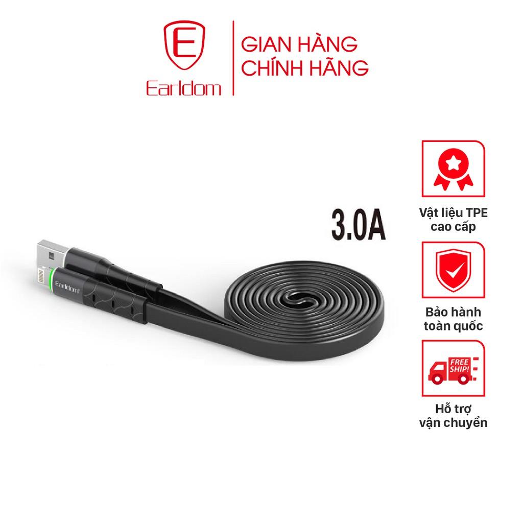 Cáp sạc nhanh 3A có đèn LED Earldom EC-081- Hàng chính hãng