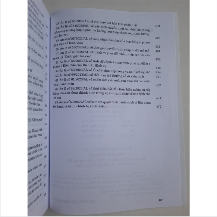 Sách Hệ Thống Án Lệ Việt Nam - Từ Án Lệ số 01 đến Án Lệ số 63 (ThS. Quách Dương) - V2202TP