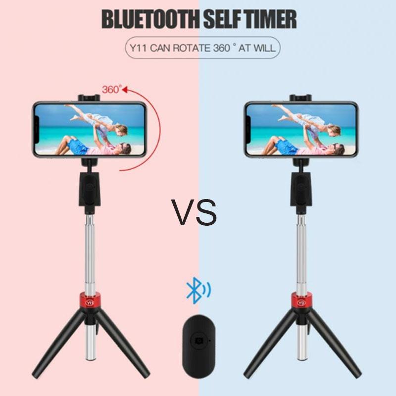 Gậy Chụp Ảnh Tự Sướng Bluetooth Kèm Remote 3 Chân Điều Chỉnh Độ Cao Chụp Hình Selfie, Có Thể Thu Gọn Tiện Lợi - Xoay Ngang Dọc Trắng