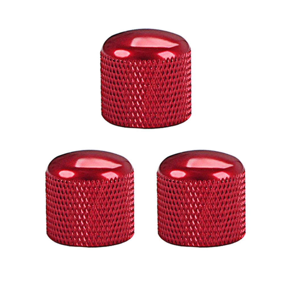 Sunnimix 3 Chiếc Guitar Điện Và Bass Âm Tập Điều Khiển Điện Tử Núm Nắp Đỏ