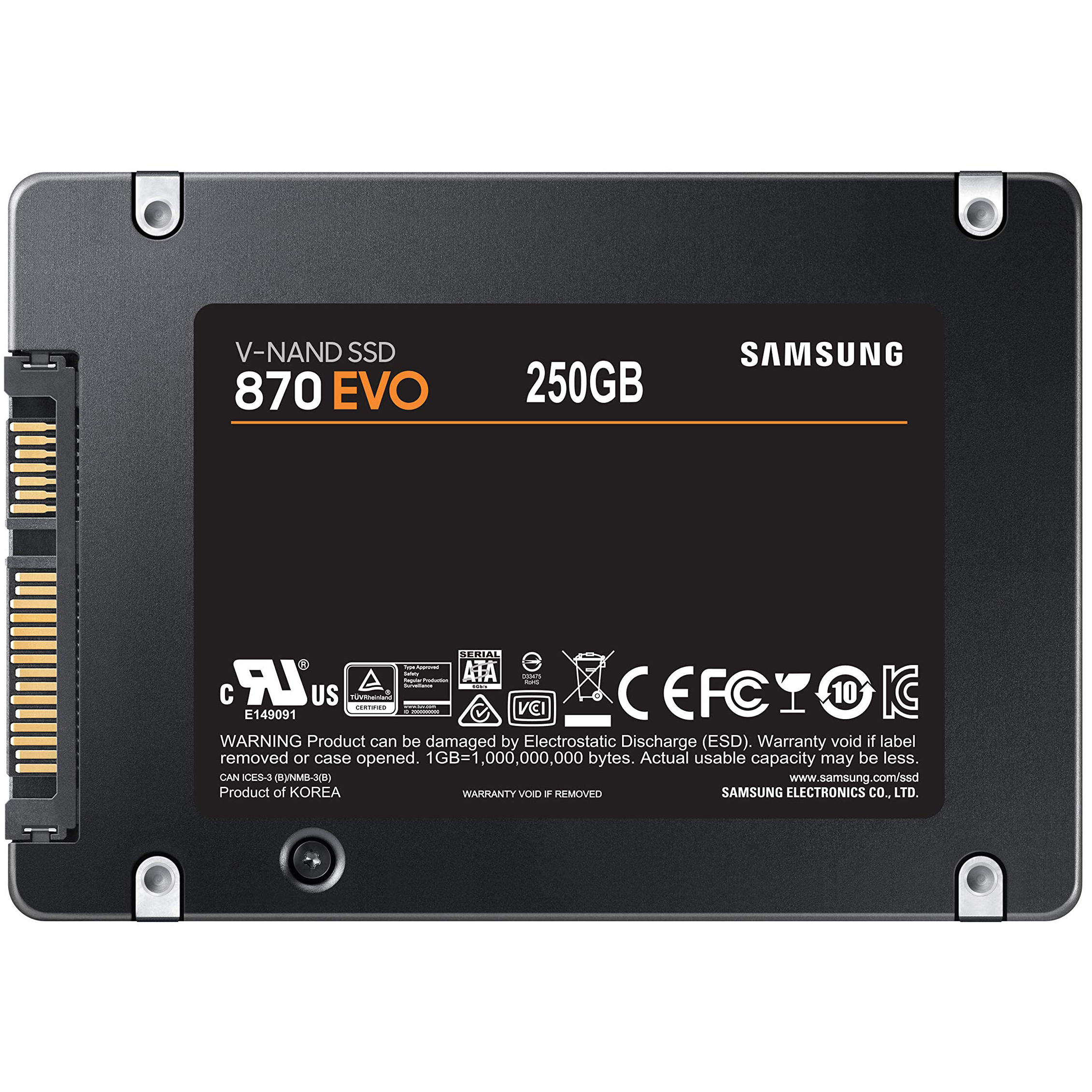 Ổ cứng SSD Samsung 870 EVO SATA III 2.5&quot; SSD 250GB (MZ-77E250BW) - Hàng Chính Hãng