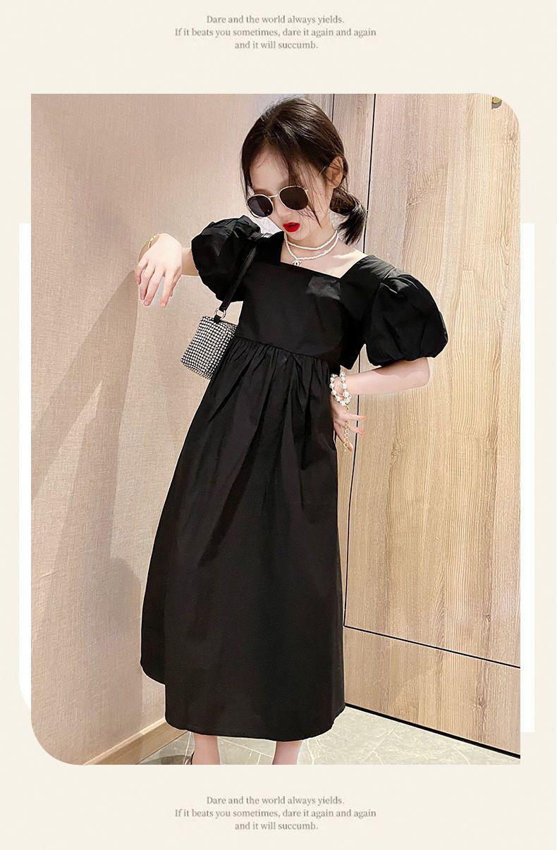 DONGSHOP HOT Cô gái ăn mặc mùa hè 2023 vừa lớn bé váy cô gái mỏng mùa hè ăn mặc phong cách phương Tây thời trang đầm dài cho trẻ em