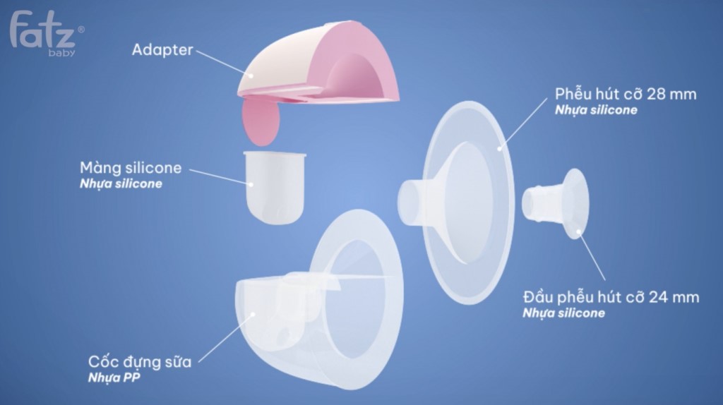 MÁY HÚT SỮA ĐIỆN RẢNH TAY VÀ KHÔNG DÂY CÓ PIN SẠC FREEMAX 2 FATZBABY FB1202CW /2 CHIẾC