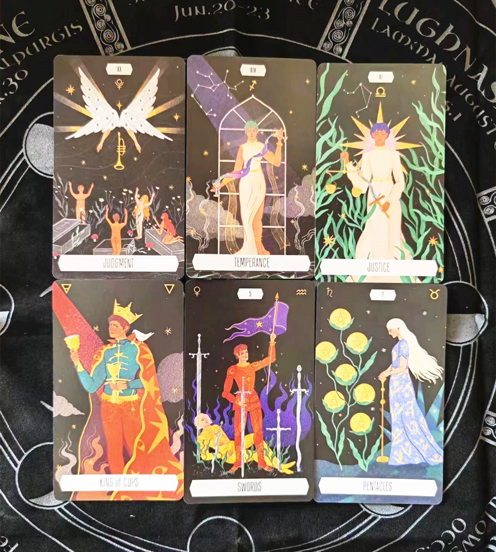 [Size Gốc] Bộ bài Zodiac Tarot 78 lá bài 7x12 Cm tặng đá thanh tẩy