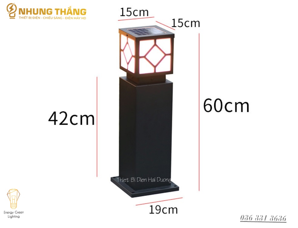 Đèn Cột Trang Trí Sân Vườn DSV-1165 Chống Nước - Chiều Cao