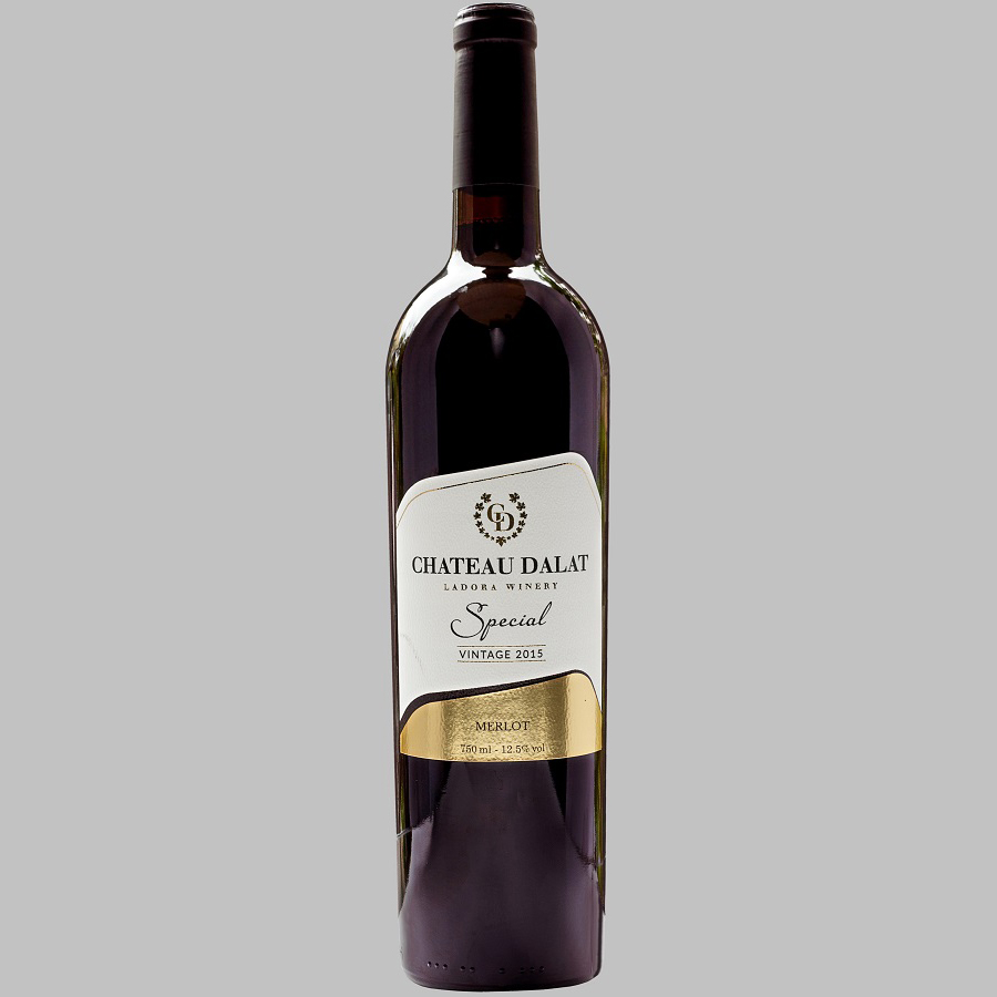 Rượu Vang Đỏ Ladofoods Chateau Dalat Special Merlot 750ml 12,5% - Không Kèm Hộp