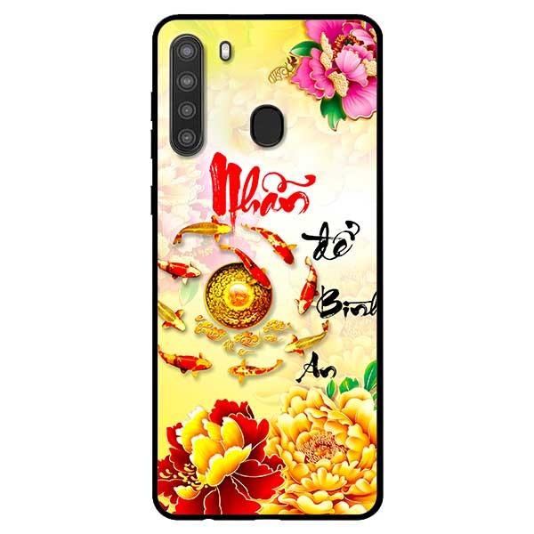 Ốp lưng dành cho Samsung Galaxy A21 mẫu Thư Pháp Nhẫn Bình An