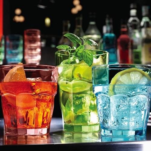 Bộ 6 Ly thủy tinh Rock Bar 270ml-370ml màu xanh biển - Hàng chính hãng