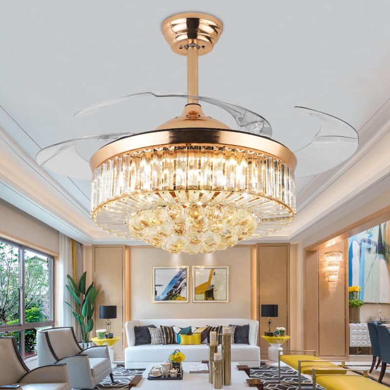 Đèn quạt LED XACHO cánh cụp xòe 3 chế độ ánh sáng sang trọng - kèm điều khiển từ xa tiện dụng