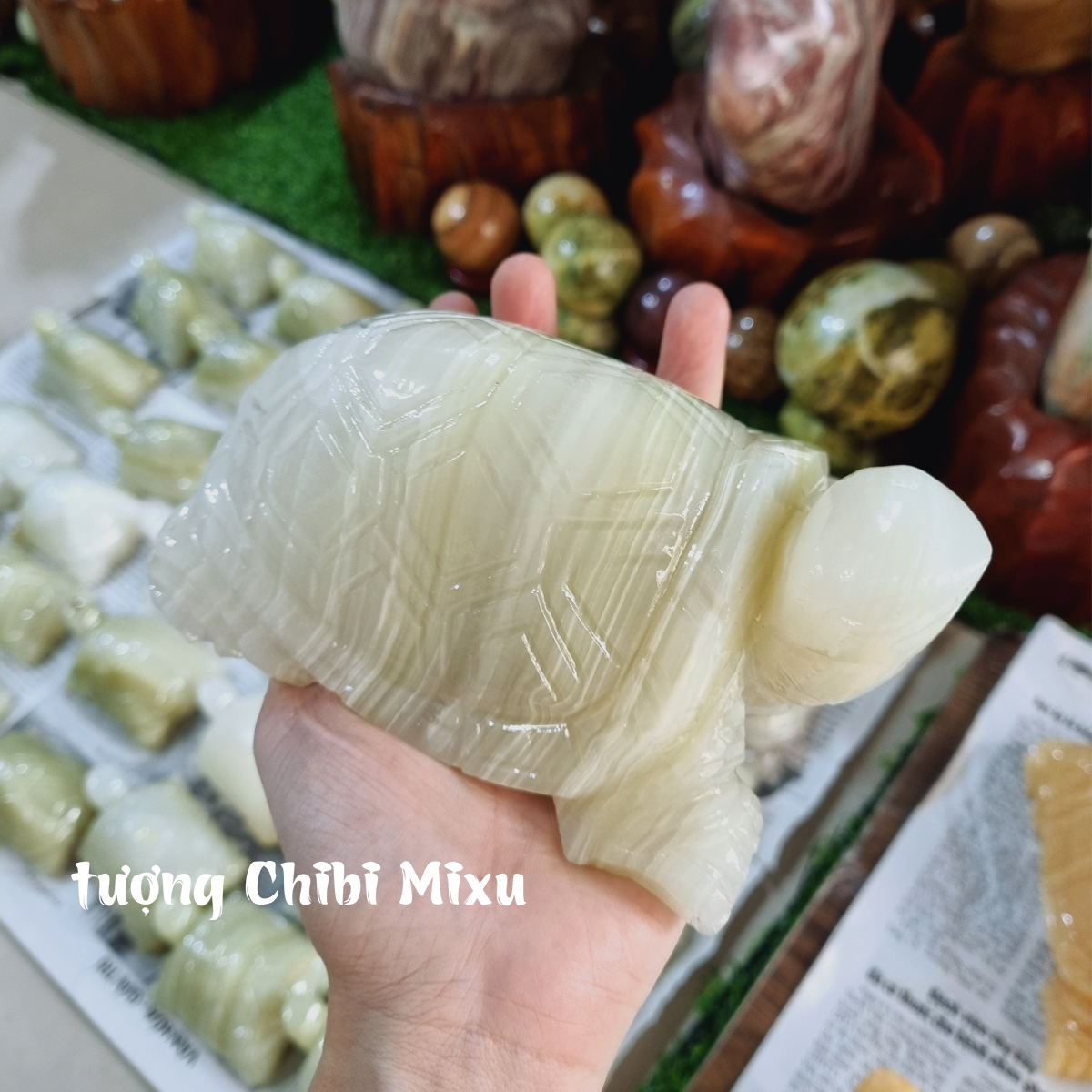 Cụ Rùa bằng đá Pakistan size 15cm