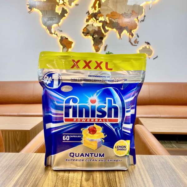 Viên rửa chén bát Finish Quantum 60 viên/túi