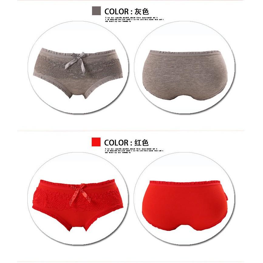 Quần Lót Cotton Ren Hoa Cao Cấp QL12
