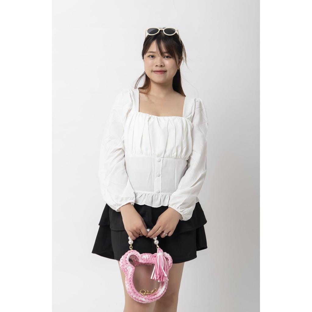 Áo nút bọc trơn bigsize