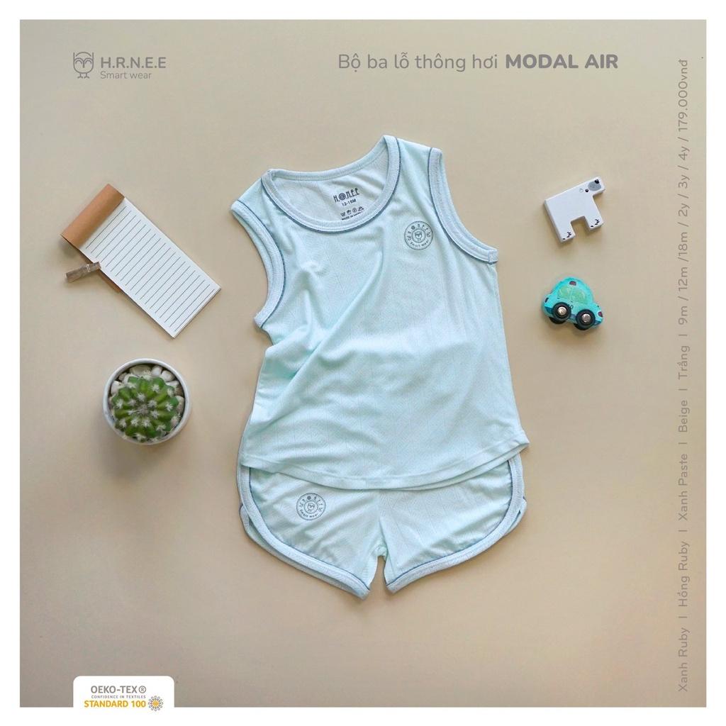 Bộ ba lỗ modal gỗ sồi Hrnee cho bé 9m - 4Y