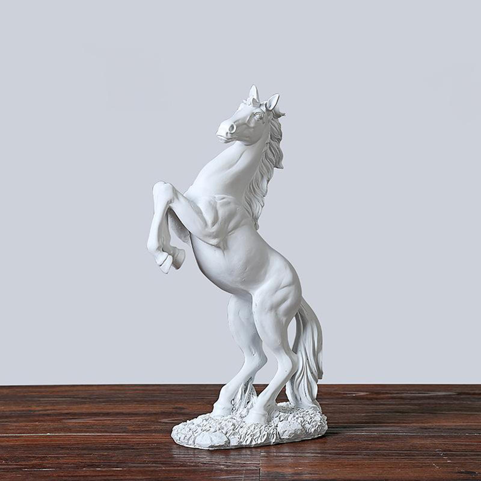 Figurine Horse, Resin Statue Galloping Horse, Modern Sculpture for Desk Decor, European Style, for Home/Office/Coffee Shops/Restaurant Decoration