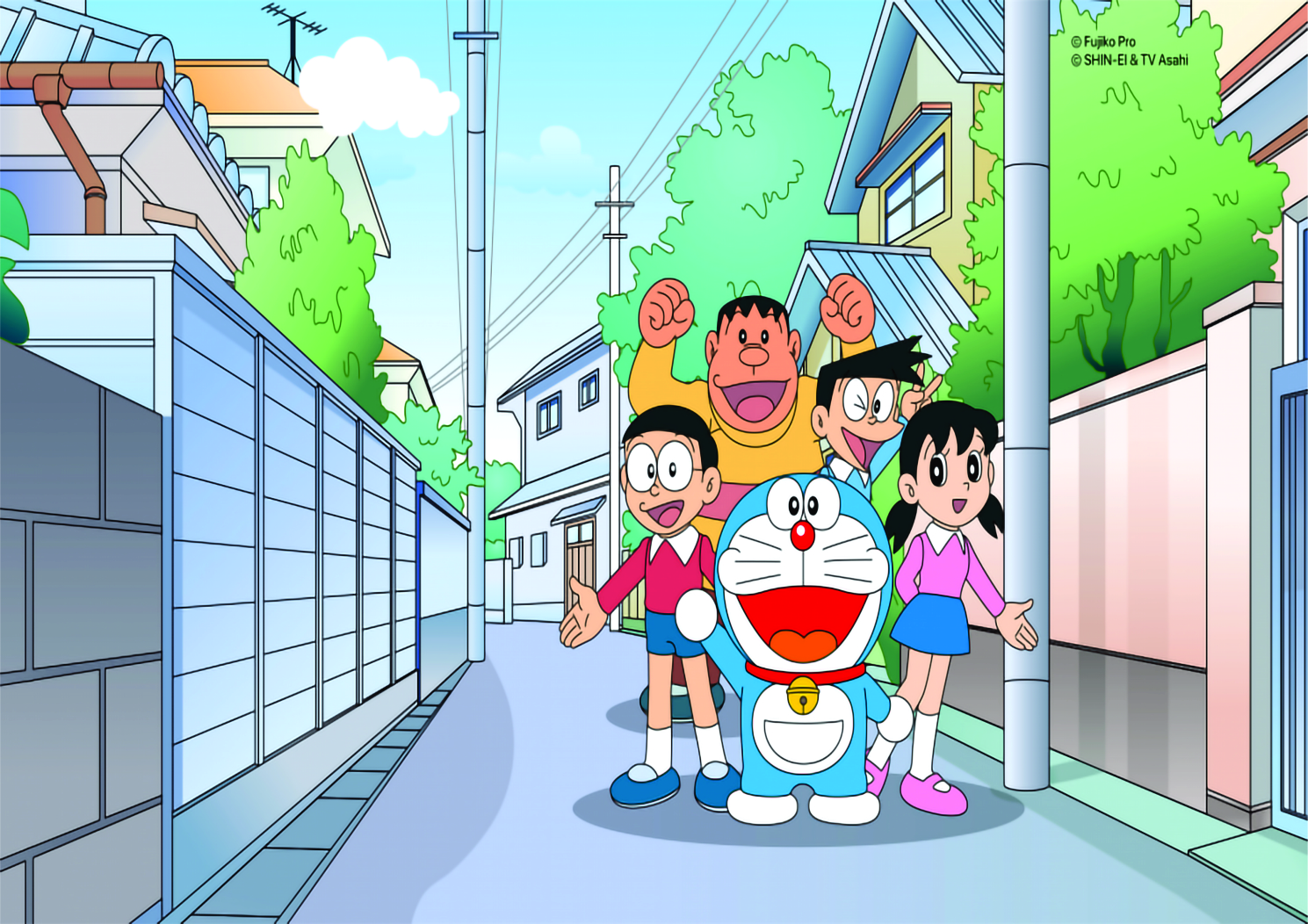 Bộ 10 bức tranh decal dán tường doraemon