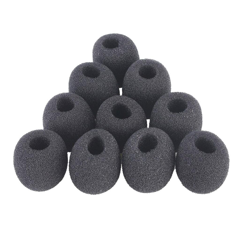 3X 10pcs  8mm Microphone Windscreen Windshield Foam Cover for  Mic