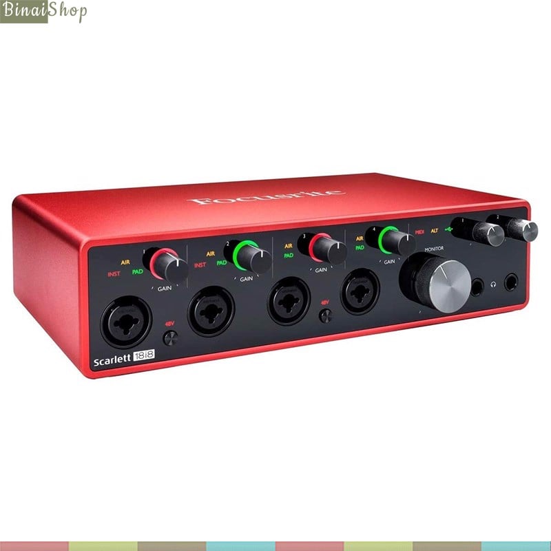 Focusrite Scarlett 18i8 (Gen 3) - Sound Card Thu Âm Chuyên Nghiệp 18in, 8 Our- Hàng chính hãng