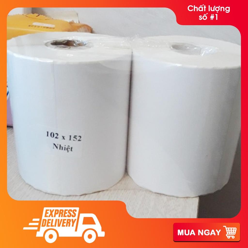 Giấy in tem decal nhiệt 102x152mm, Tem vận chuyển 10,2x15,2 cm