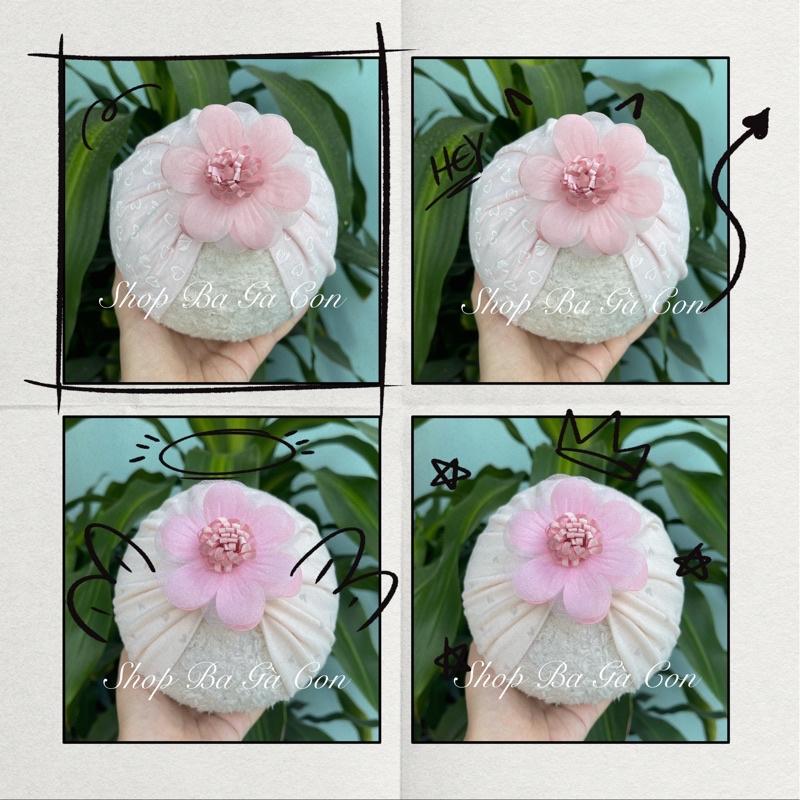 Mũ turban hoa cho bé shop ba gà con