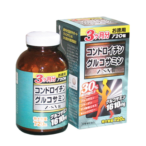 Viên uống Glucosamine Chondroitin Z-SX - Viên bổ xương khớp chính hãng Nhật Bản 720 viên 1610mg. Thực phẩm chức năng hỗ trợ giảm đau khớp và thoái hóa khớp