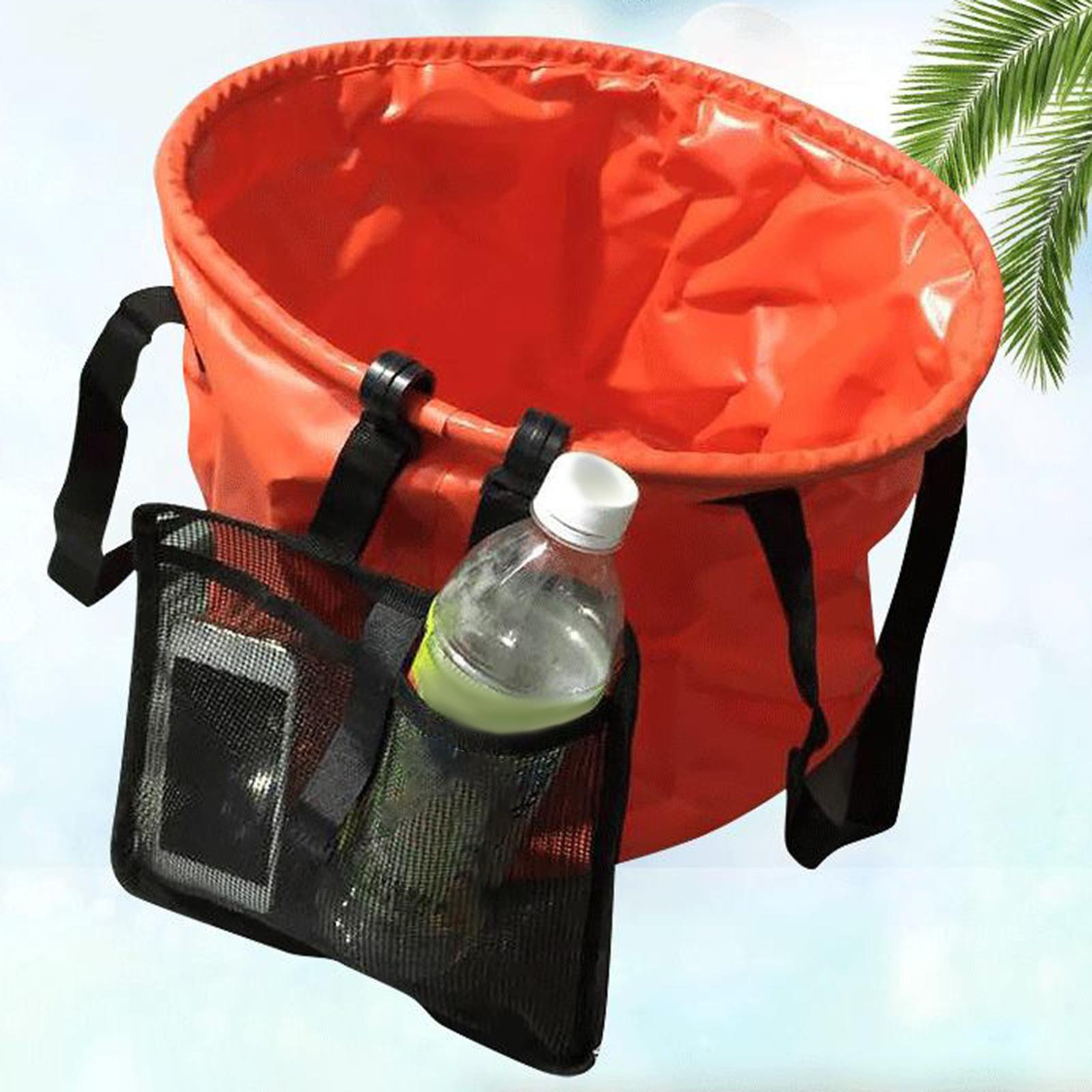 Collapsible Bucket Water Container Basin Pail 28L, Multifunctional Folding Water Storage Bucket, Collapsible Wash Basin for Fishing Travelling