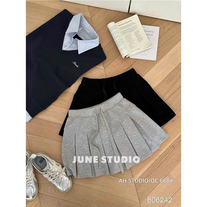 chân váy xếp ly cotton BY JOLIE