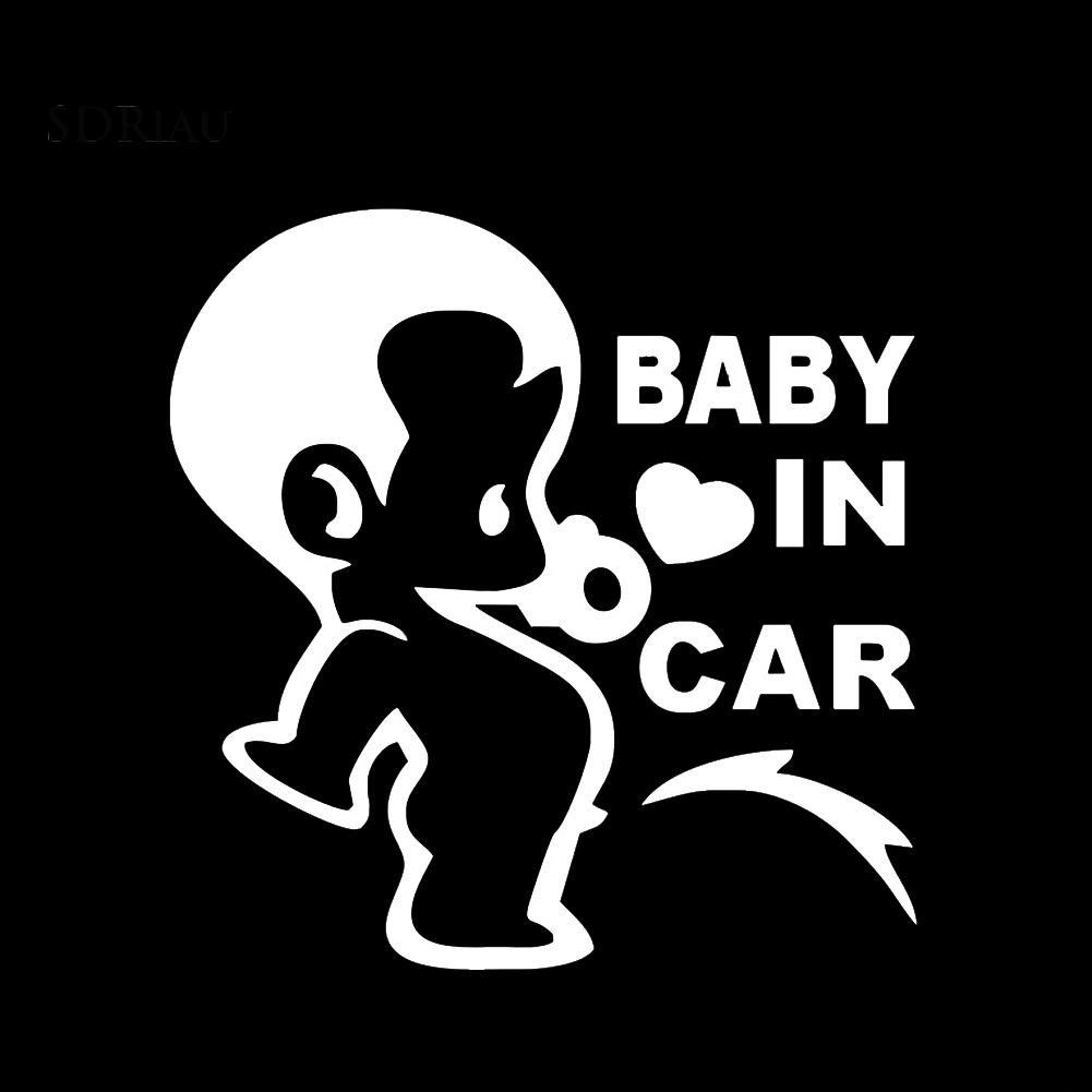 Miếng Dán Xe Ô Tô Trang Trí Hình Chữ Baby In Car